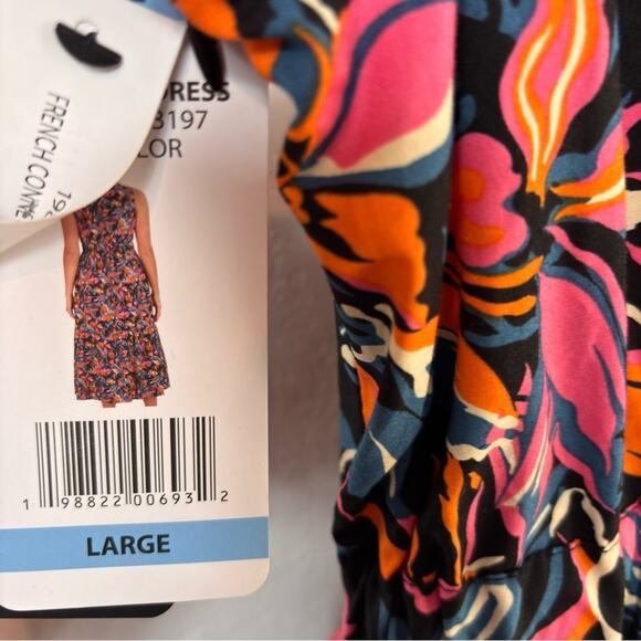FRENCH CONNECTION WOMEN'S MAXI FRONT TWIST DRESS MULTICOLOR SIZE LARGE NWT - Picture 6 of 10